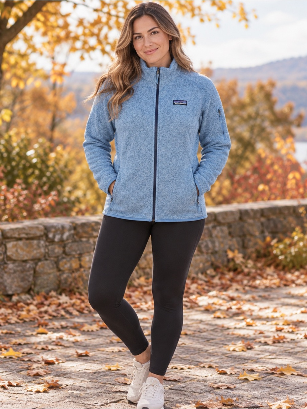 Patagonia Women's Sky Blue Full‑Zip Teddy Fleece Jacket
